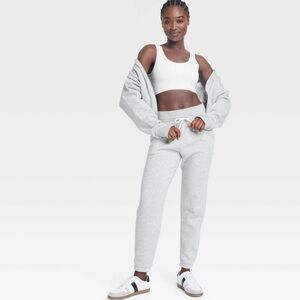 NWT All In Motion Fleece High-Rise Jogger Sweatpant Heather Gray Size Small